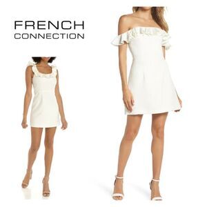 French Connection whisper light ivory dress. 4.